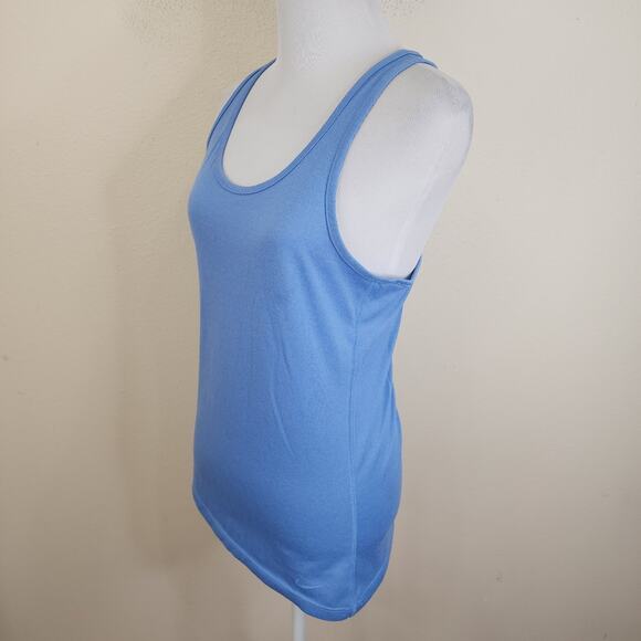 Nike Womens Dri Fit Sleeveless Shirt Tank Top Blue Size Small Racer Back Loose - Picture 2 of 6